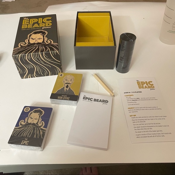 The NWT Epic Beard Game, Cards, Chips, Beards, Bluffs - Picture 5 of 6